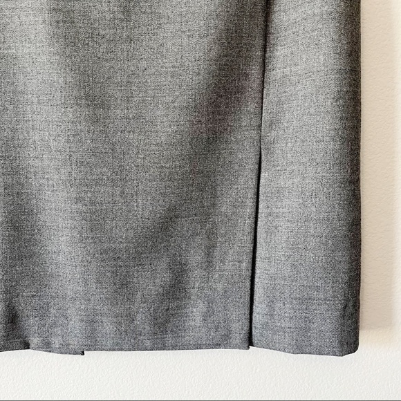 Falconnable Wool Pencil Suit Skirt Light Gray Size 2 Lined Professional Workwear - Picture 3 of 10